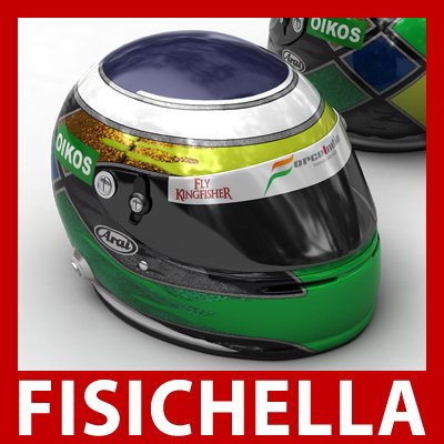 1519 Adrian Sutil and Giancarlo Fisichella F1 Helmets