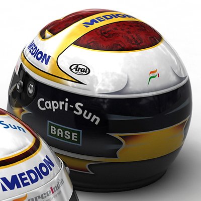 1520 Adrian Sutil and Giancarlo Fisichella F1 Helmets