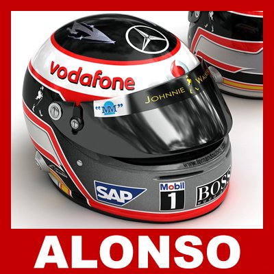 Fernando Alonso 2007 F1 Helmet