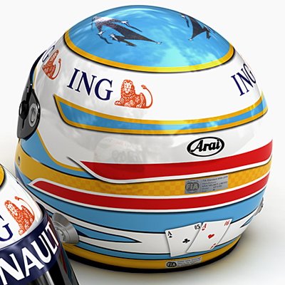 1592 Fernando Alonso 2008 F1 Helmet