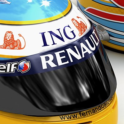 1593 Fernando Alonso 2008 F1 Helmet