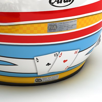 1597 Fernando Alonso 2008 F1 Helmet