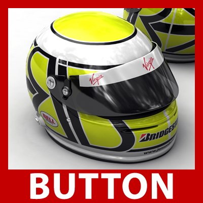 1822 Rubens Barrichello and Jenson Button F1 Helmets