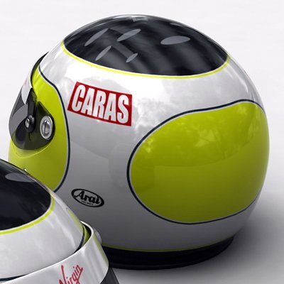 1823 Rubens Barrichello and Jenson Button F1 Helmets