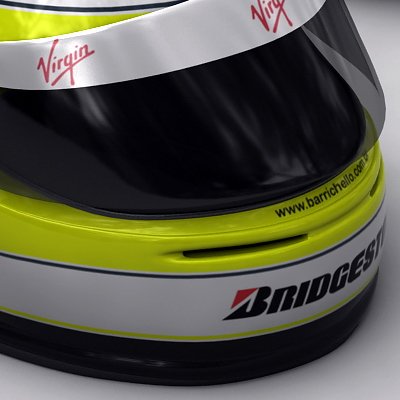 1829 Rubens Barrichello and Jenson Button F1 Helmets