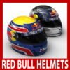 Sebastian Vettel and Mark Webber F1 Helmets