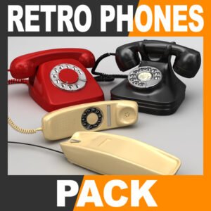 Retro Style Telephones Pack