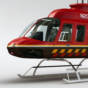 3066 Helicopter Fire Bell 206L with Interior