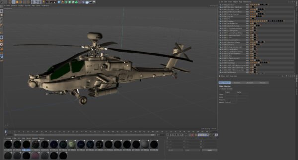 AH 64D Apache No Cockpit 08 C4D