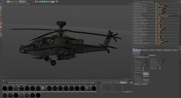 AH 64D Apache Longbow 0007 C4D