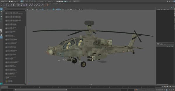 AH 64D Apache Longbow 0007 Maya