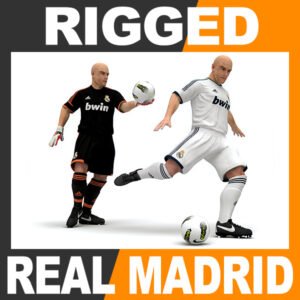 Rigged Football Player and Goalkeeper - Real Madrid CF