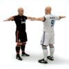 9383 Rigged Football Player and Goalkeeper Real Madrid CF