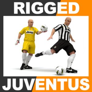 Rigged Football Player and Goalkeeper - Juventus FC